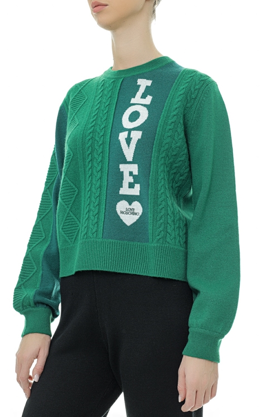 LOVE MOSCHINO-Pulover tricotat din lana 